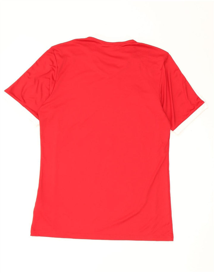 Adidas Homme Climalite T-Shirt Haut Rouge Moyen Colorblock Polyester
