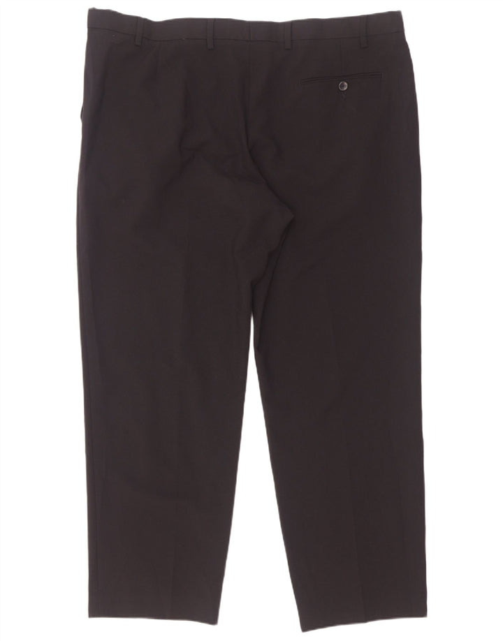 Marks & Spencer Pantalon de Costume Pegged Regular Homme W42 L29 Bleu Marine
