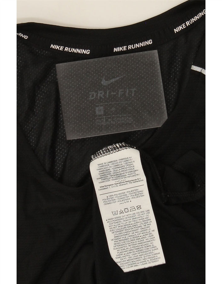 Nike Femmes Dri Fit Débardeur UK 14 Moyen Noir Polyester