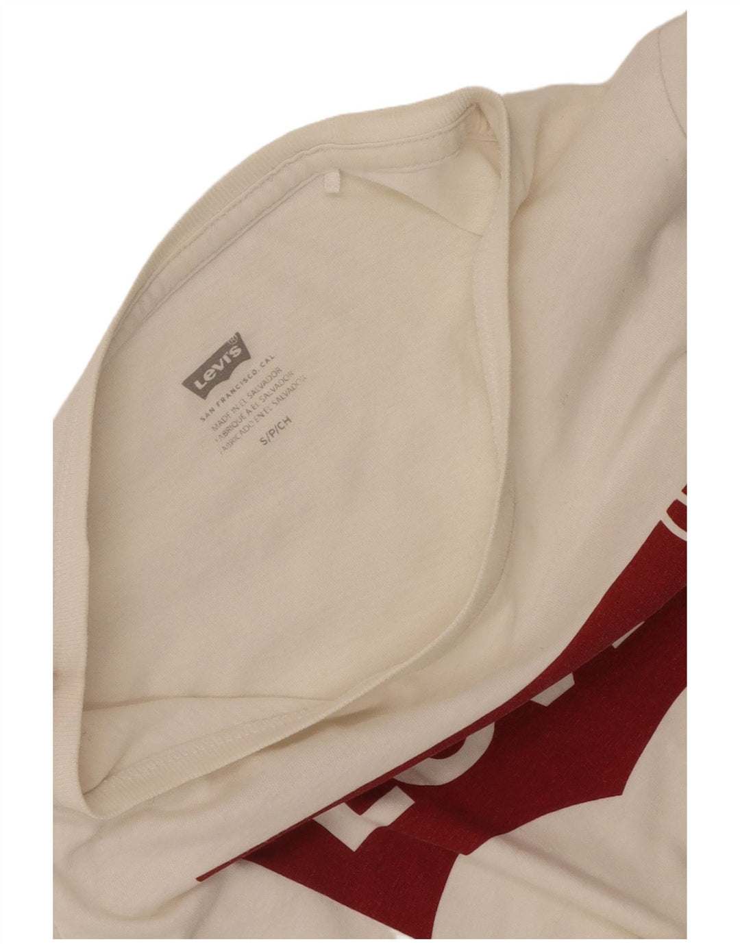 Levi's T-Shirt Graphique Femme UK 10 Small Blanc