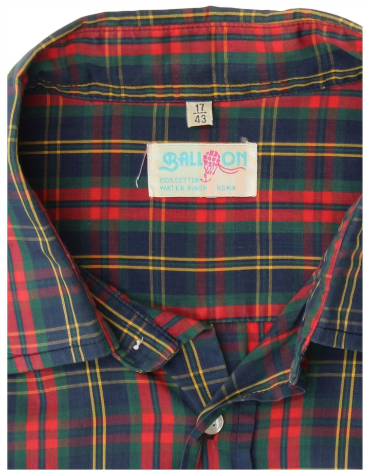 Chemise homme ballon taille 17 43 XL coton à carreaux multicolore