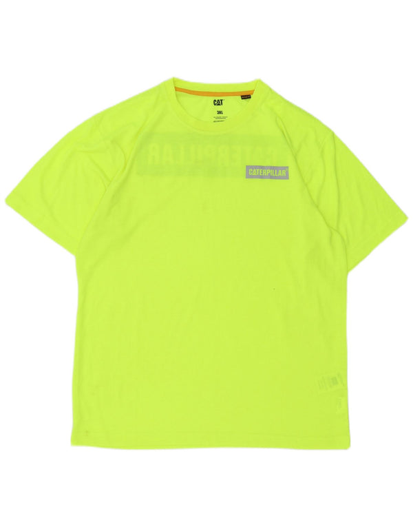 CAT T-Shirt graphique homme haut 3XL vert Polyester