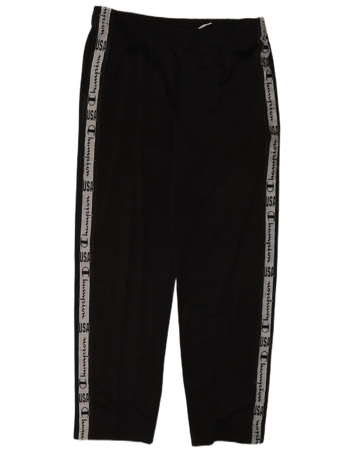 Champion Pantalon de Survêtement Graphique Homme Large Noir Colorblock Polyester