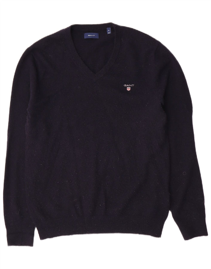 Gant Pull Col V Homme Bleu Marine Moyen Laine