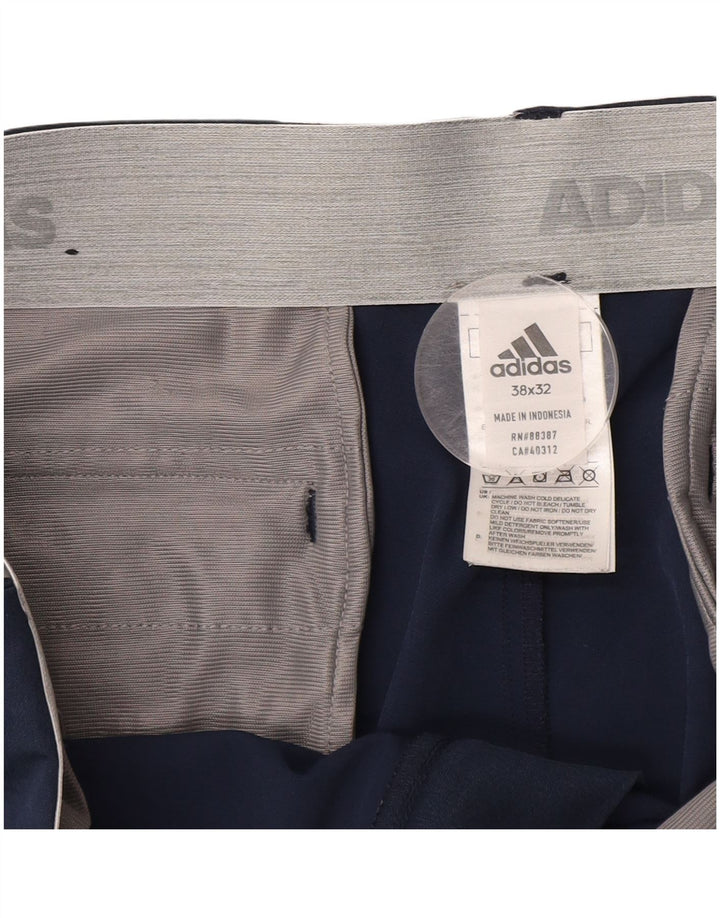 ADIDAS Pantalon Chino Droit Homme W38 L32 Bleu Marine Nylon