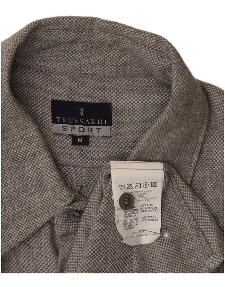 Trussardi Chemise Gris Moyen Coton Homme