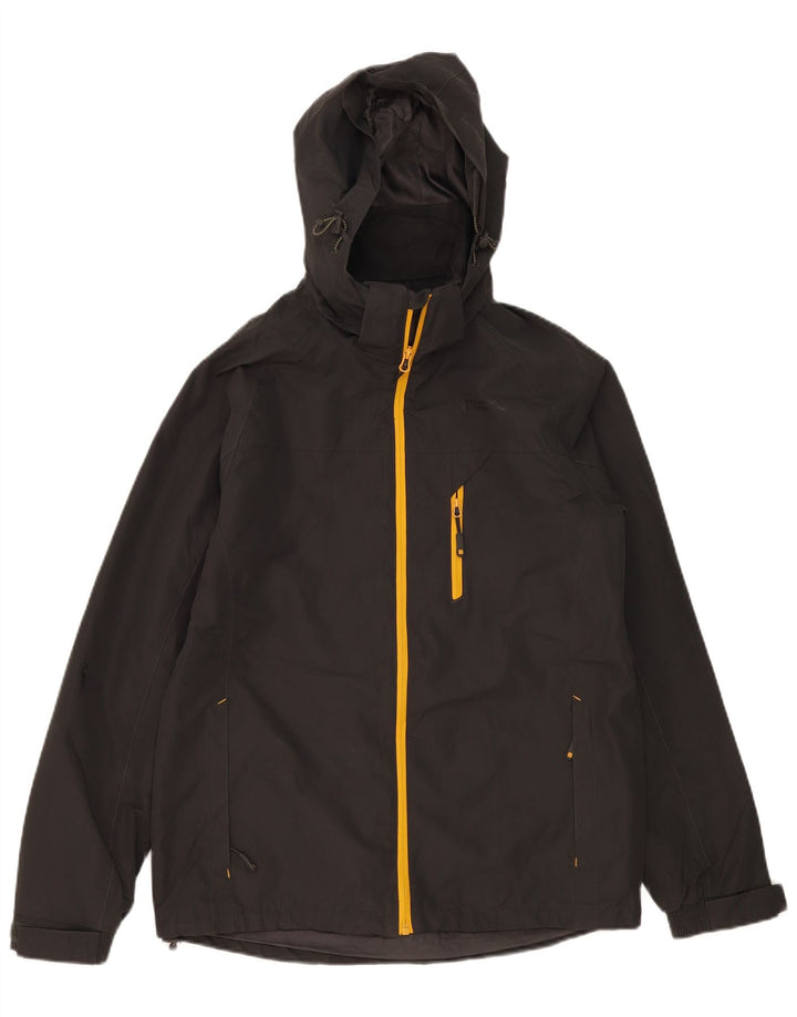 Mountain Warehouse Veste de pluie à capuche pour homme UK 36 Small Noir Polyester