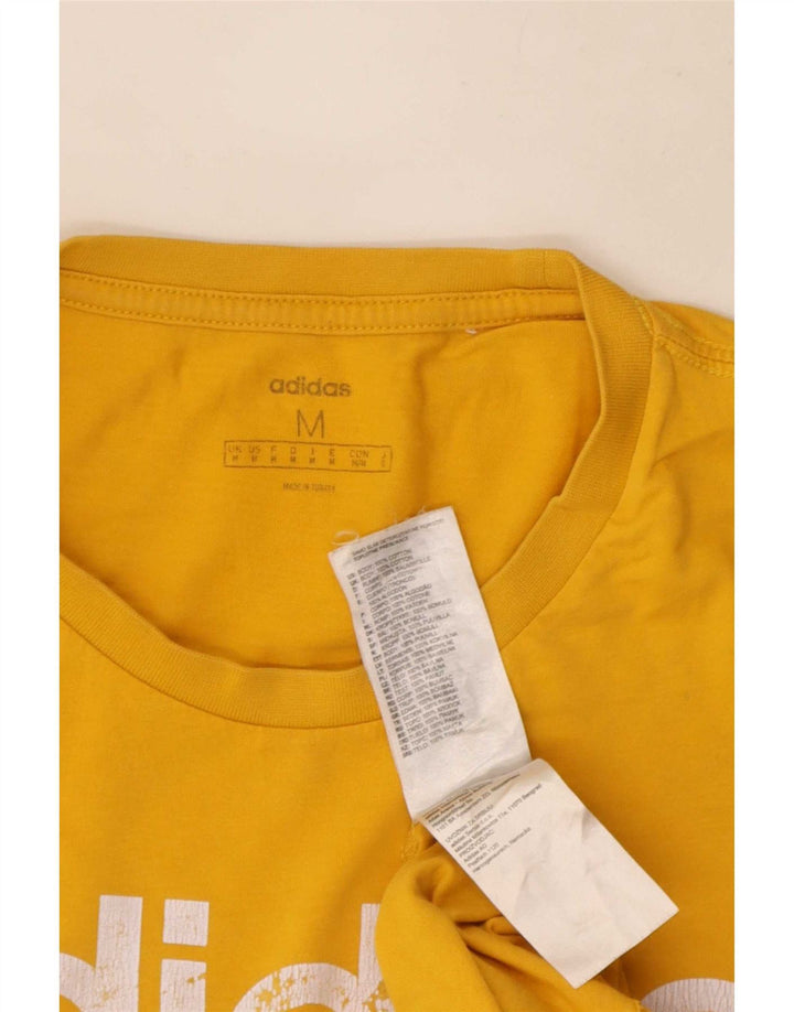 Adidas T-Shirt Graphique Homme Jaune Moyen Coton