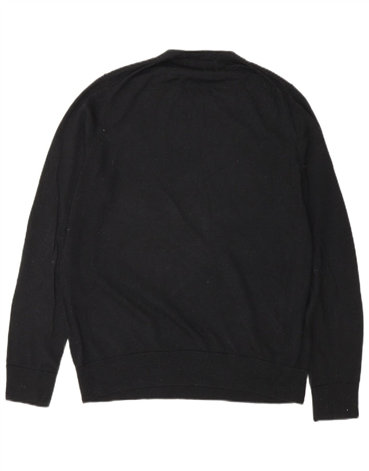 Marks & Spencer Pull à col rond pour femme UK 12 Laine noire moyenne