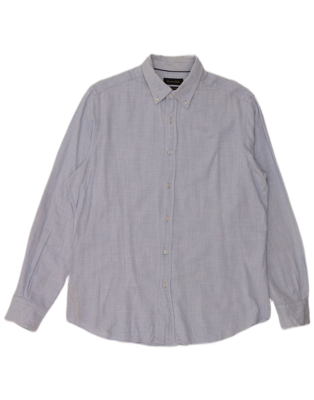 Massimo Dutti Chemise Homme Large Bleu Coton