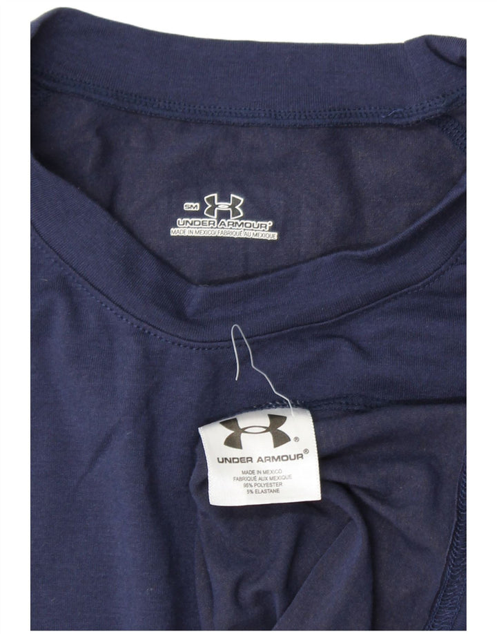 UNDER ARMOUR T-Shirt Homme Haut Petit Bleu Marine Polyester