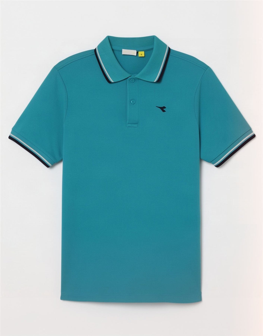 Diadora Polo Homme Petit Rayé Turquoise