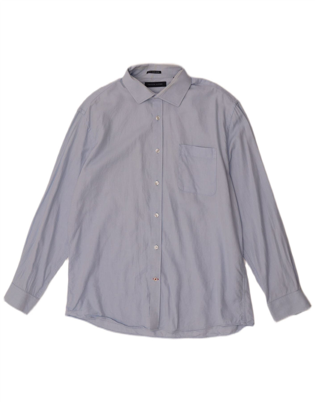 Tommy Hilfiger Chemise slim fit pour homme Taille 16 1/2 Grand Bleu