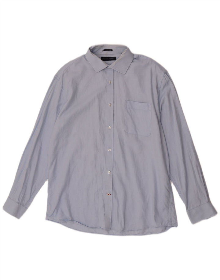 Tommy Hilfiger Chemise slim fit pour homme Taille 16 1/2 Grand Bleu
