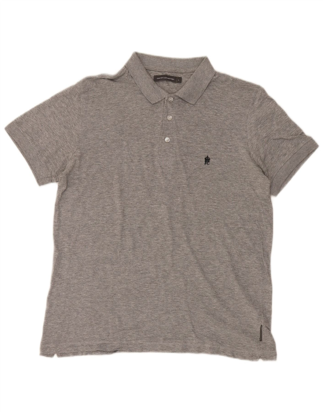 French Connection Polo Homme Large Gris Moucheté Coton
