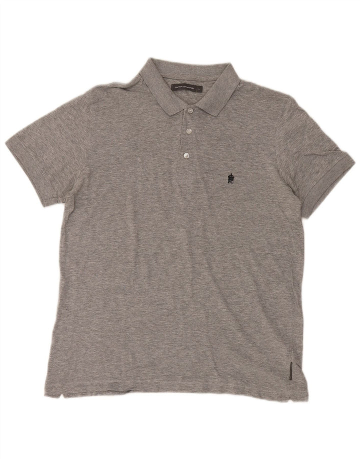 French Connection Polo Homme Large Gris Moucheté Coton