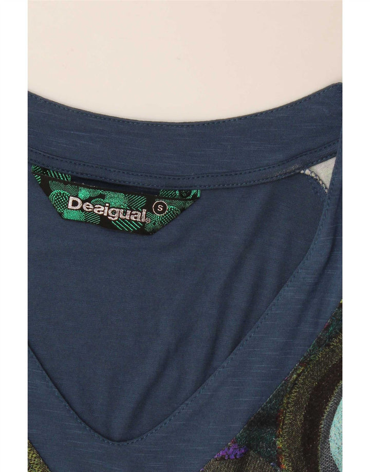 Desigual Robe fourreau pour femme UK 10 Small Multicolore Géométrique