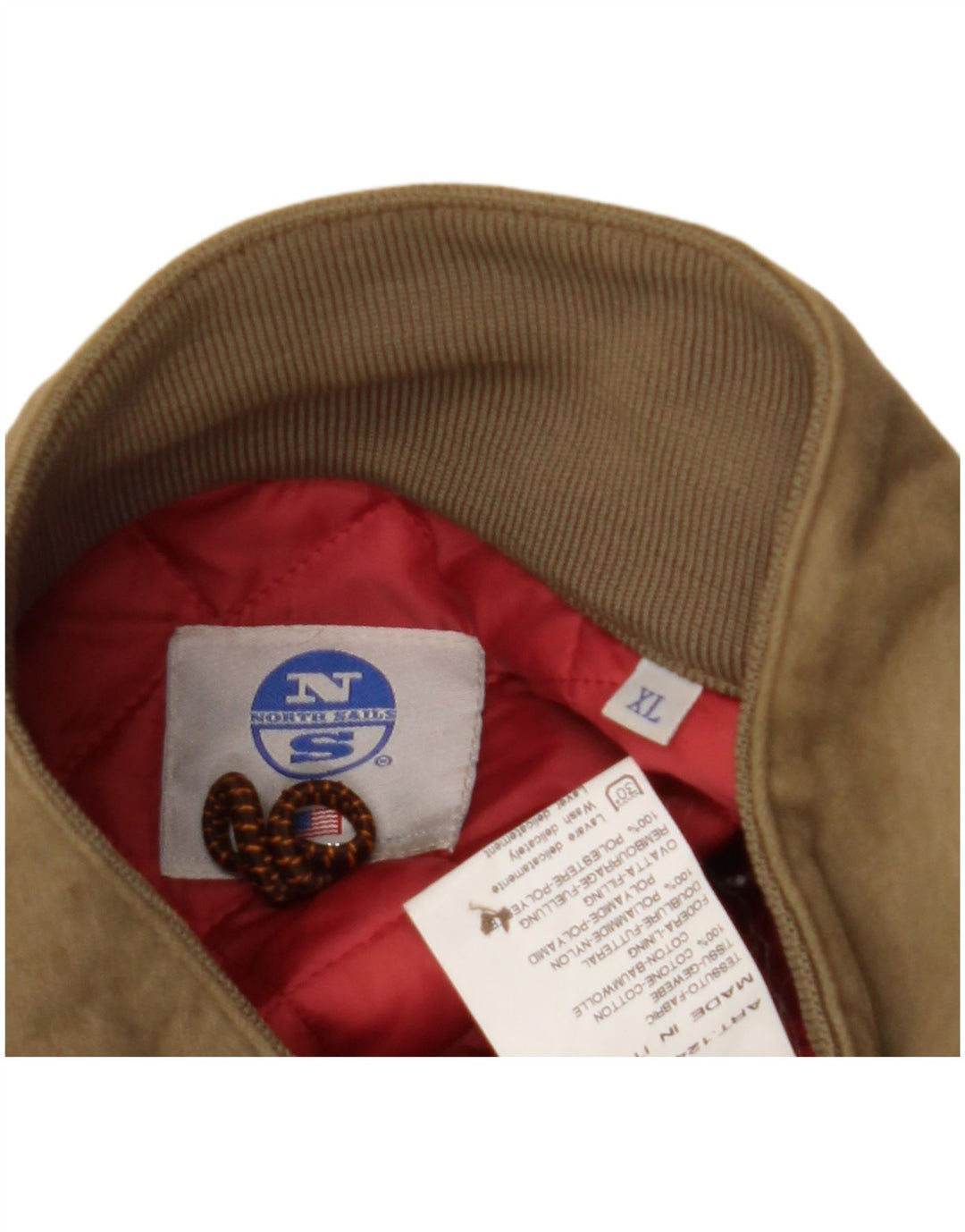 North Sails Veste Bomber Homme UK 42 XL Coton Marron