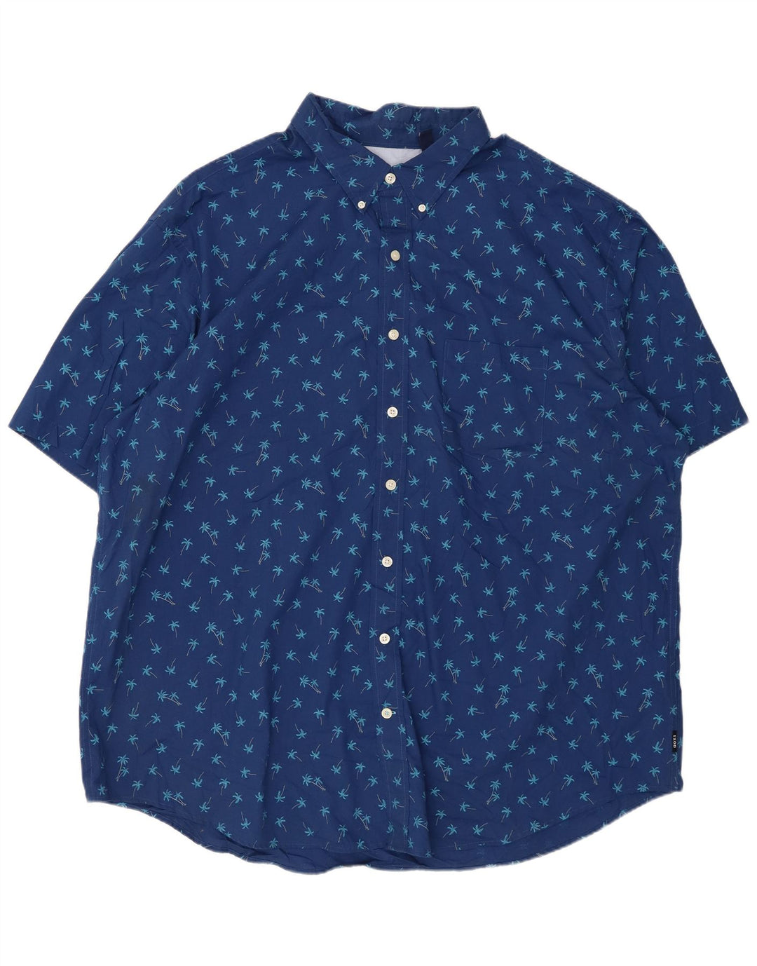 IZOD Chemise à Manches Courtes Homme 3XL Bleu Floral Coton