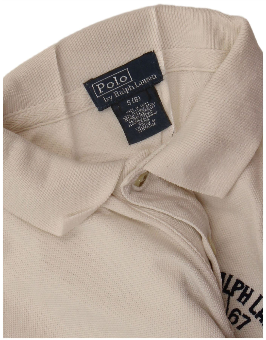 POLO RALPH LAUREN Polo graphique garçon 7-8 ans petit coton blanc