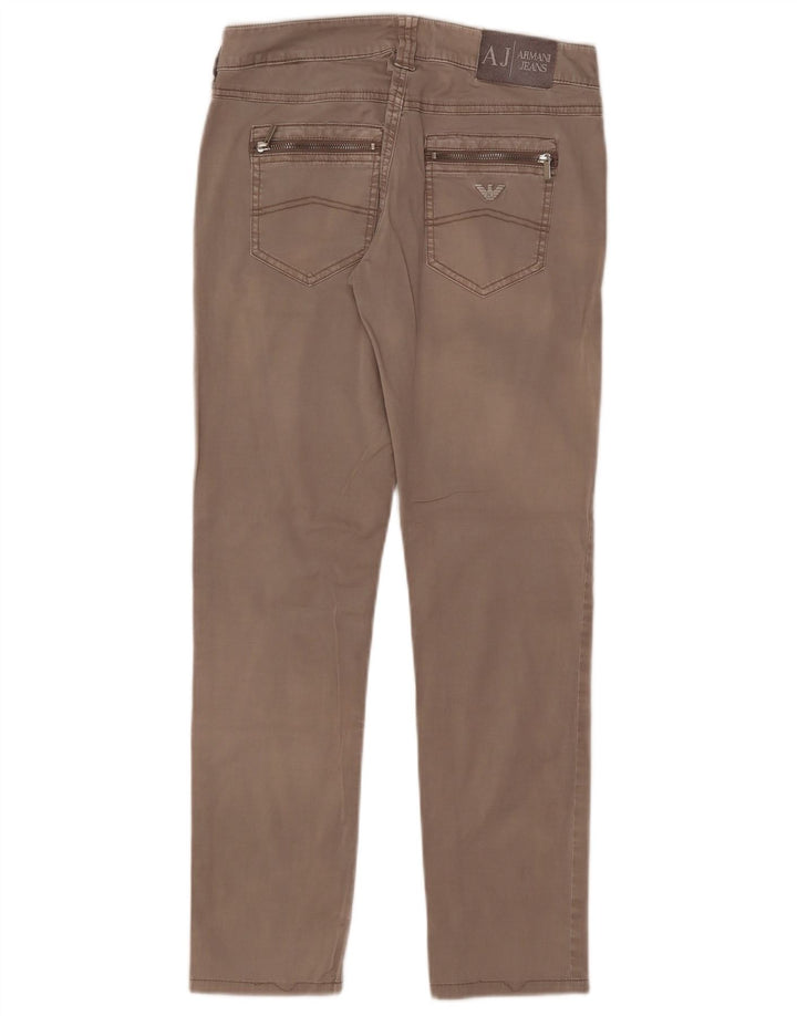 Armani Pantalon décontracté slim pour femme W27 L28 Gris