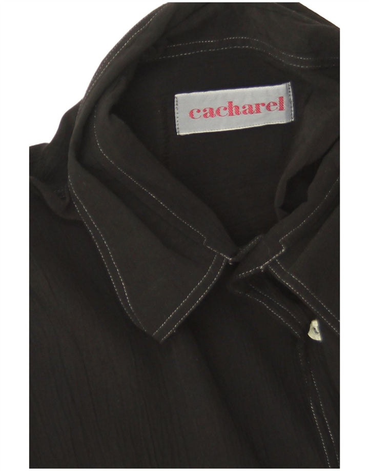 Cacharel Chemise à manches courtes pour homme XL Noir