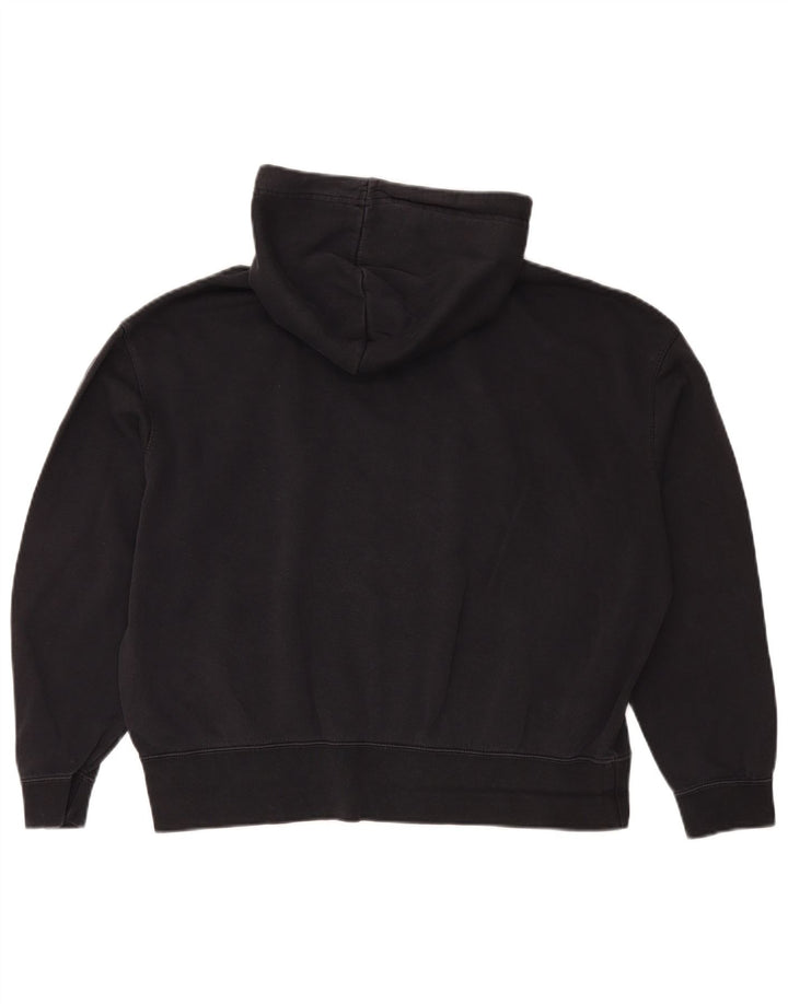 Nike Pull à capuche surdimensionné pour femme UK 14 en coton noir moyen