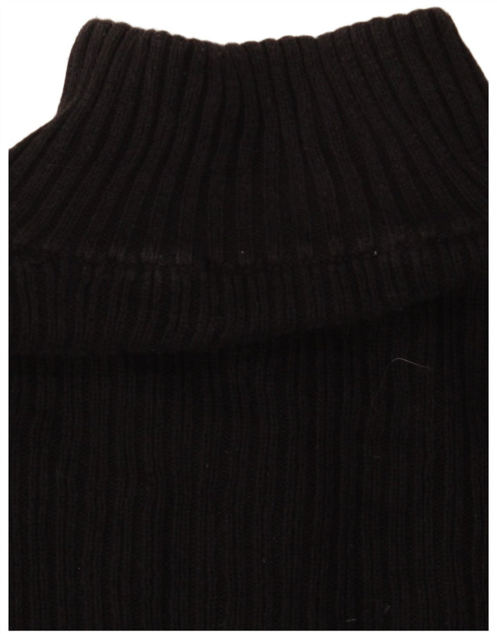 Calvin Klein Pull à col zippé pour homme Grand coton noir