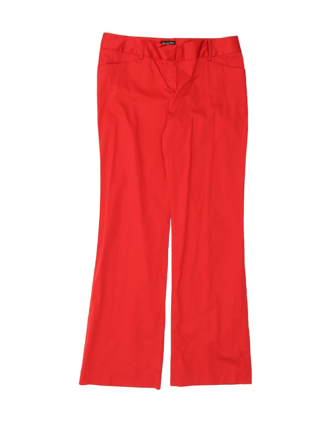 MASSIMO DUTTI Womens Bootcut Casual Trousers W36 L34 Red Cotton Vintage Massimo Dutti and Second-Hand Massimo Dutti from Messina Hembry 