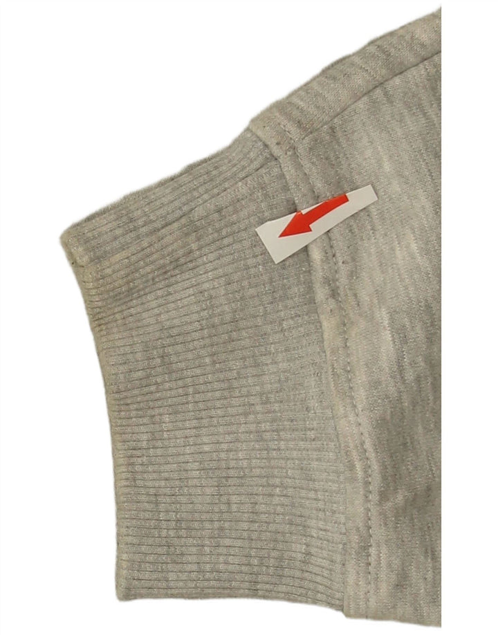 Zara Womens Crop Oversize Sweatshirt Jumper UK 10 Petit Gris Moucheté