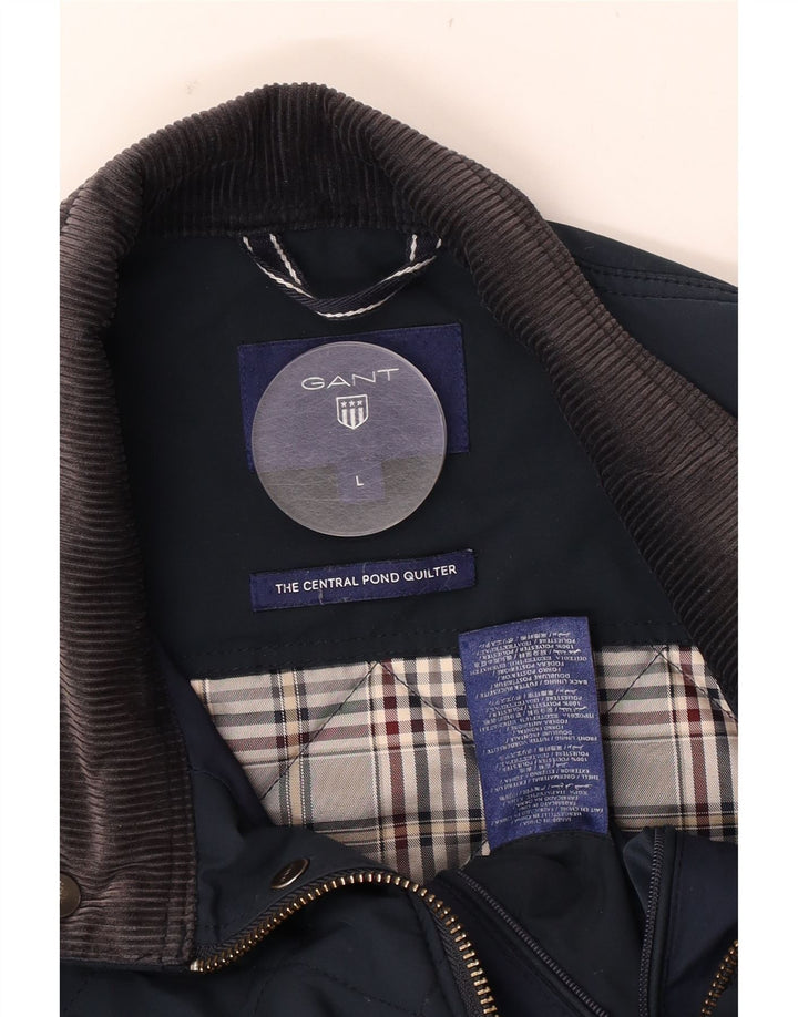 Gant Veste matelassée pour homme UK 40 Large Bleu Marine Polyester
