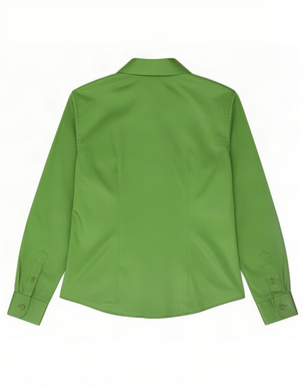 Benetton Chemise Chemisier IT 42 Vert Moyen Polyester