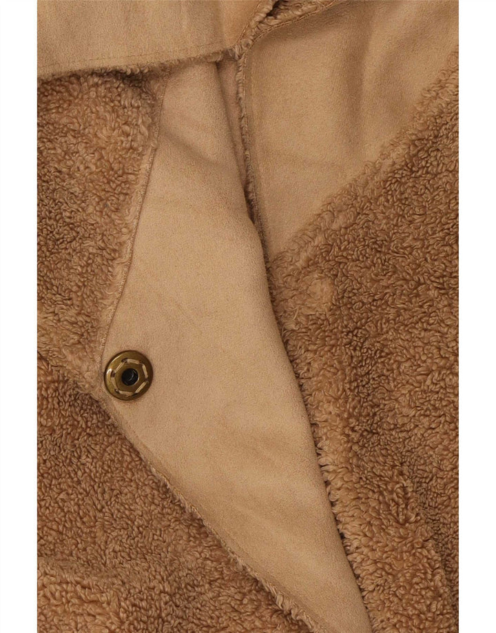 Marks & Spencer Manteau Teddy Bear pour femme UK 14 Large Marron Polyester