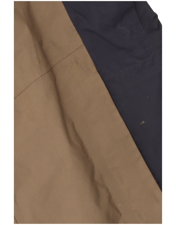 Jack Wolfskin Veste de pluie à capuche pour homme UK 36/38 Beige moyen Colourblock