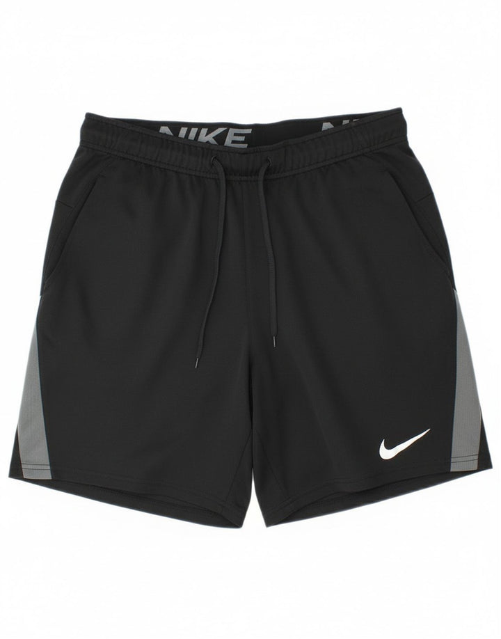 Nike Short de sport Dri Fit pour homme en polyester color block noir moyen
