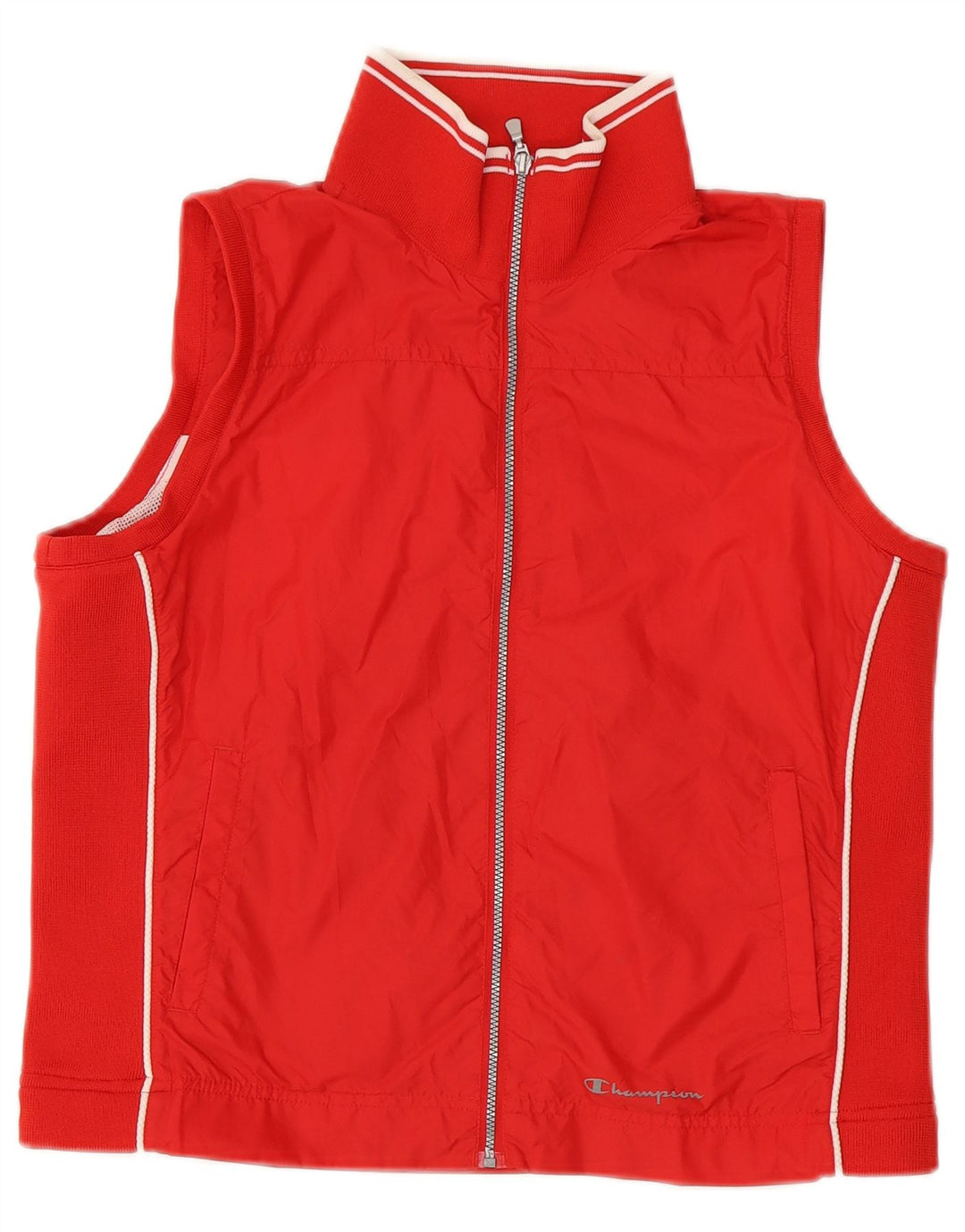 Champion Veste de survêtement sans manches pour femme UK 14 Rouge moyen Polyamide