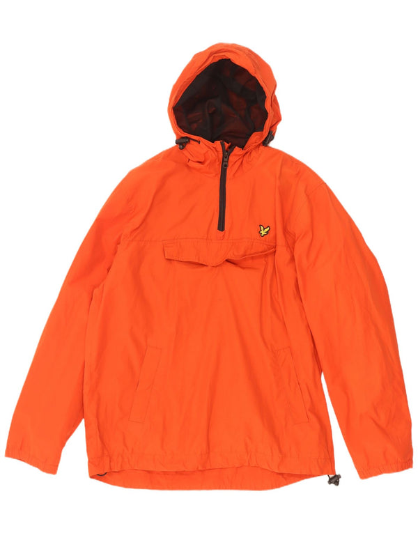 Lyle & Scott Veste Anorak à capuche pour homme UK 40 Large Orange Coton