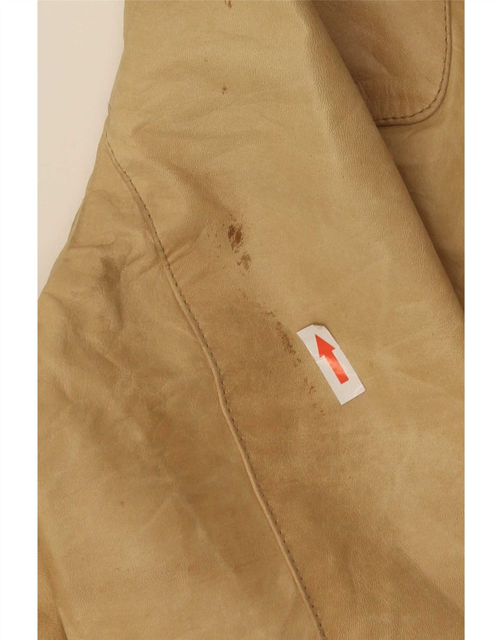 Conbipel Veste En Cuir Femme IT 44 Beige Moyen