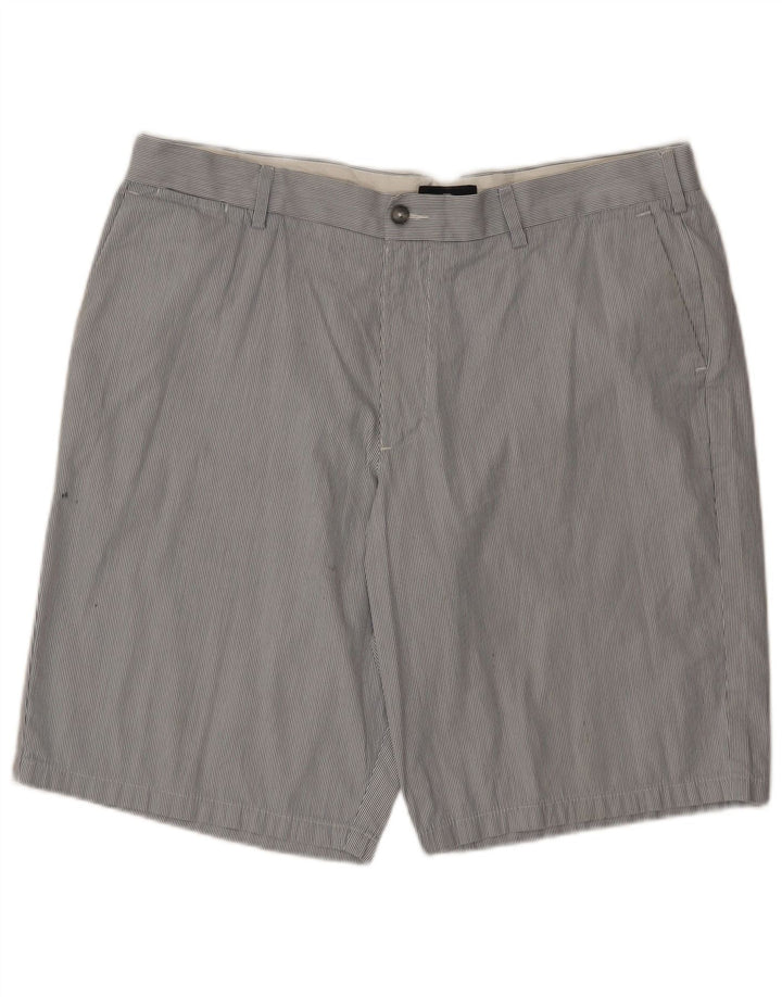 Marks & Spencer Short Chino Homme W40 XL Gris Rayé Coton
