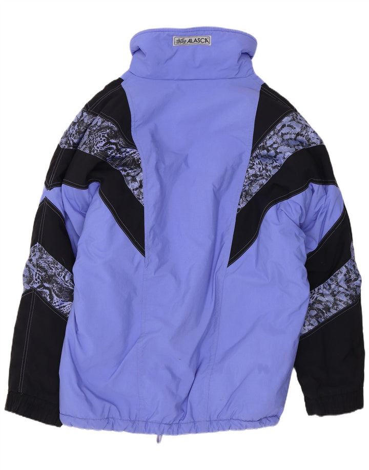 Alaska Veste de Ski Homme XL Bleu Colourblock Polyamide Rétro