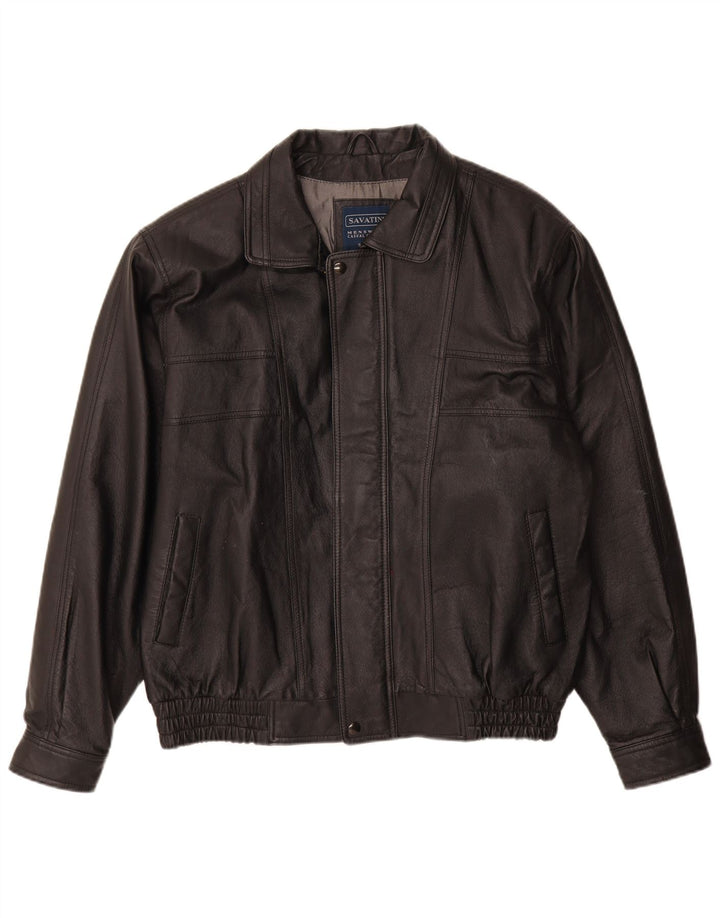 veste en cuir homme vintage UK 40 Grand cuir noir