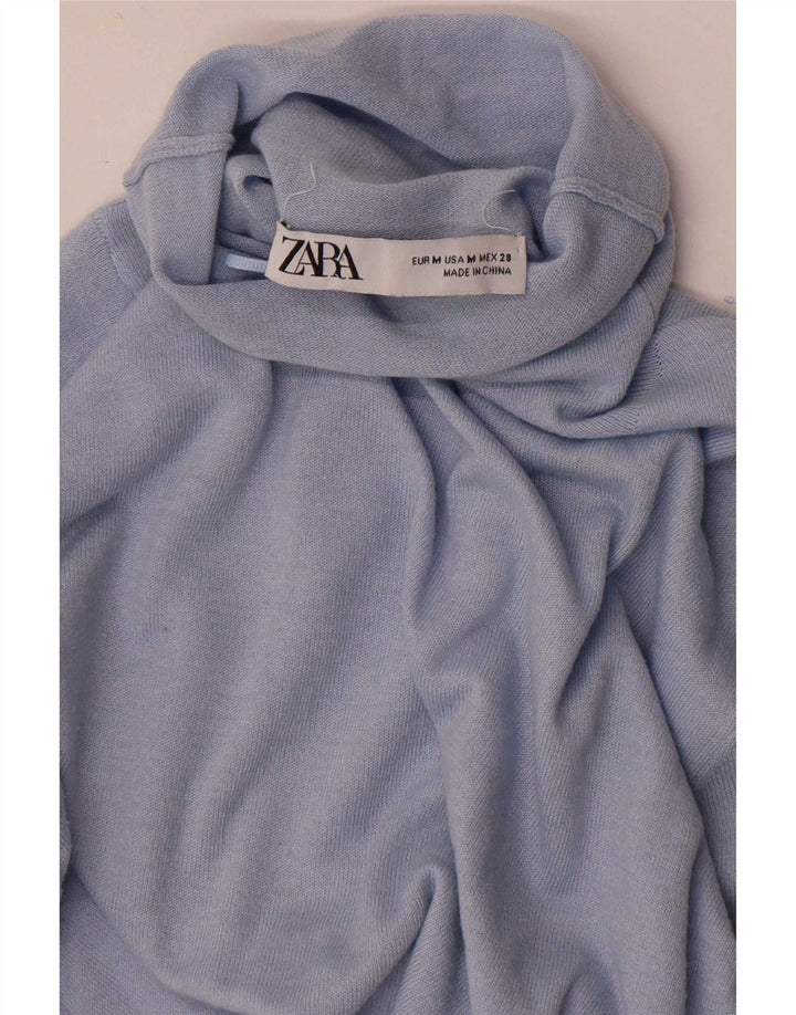 Zara Pull col roulé pour femme UK 12 Bleu moyen