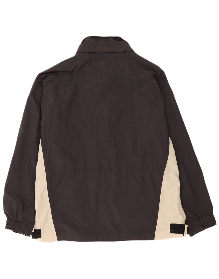 KAPPA Veste coupe-vent pour homme UK 40 Large Noir Colourblock Polyamide