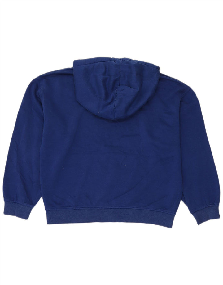 Zara Pull à capuche surdimensionné pour femme UK 14 Bleu moyen Coton