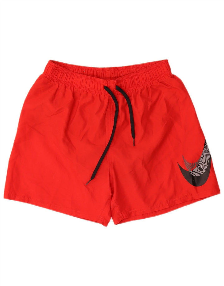 Nike Short de bain graphique pour homme en polyester rouge moyen