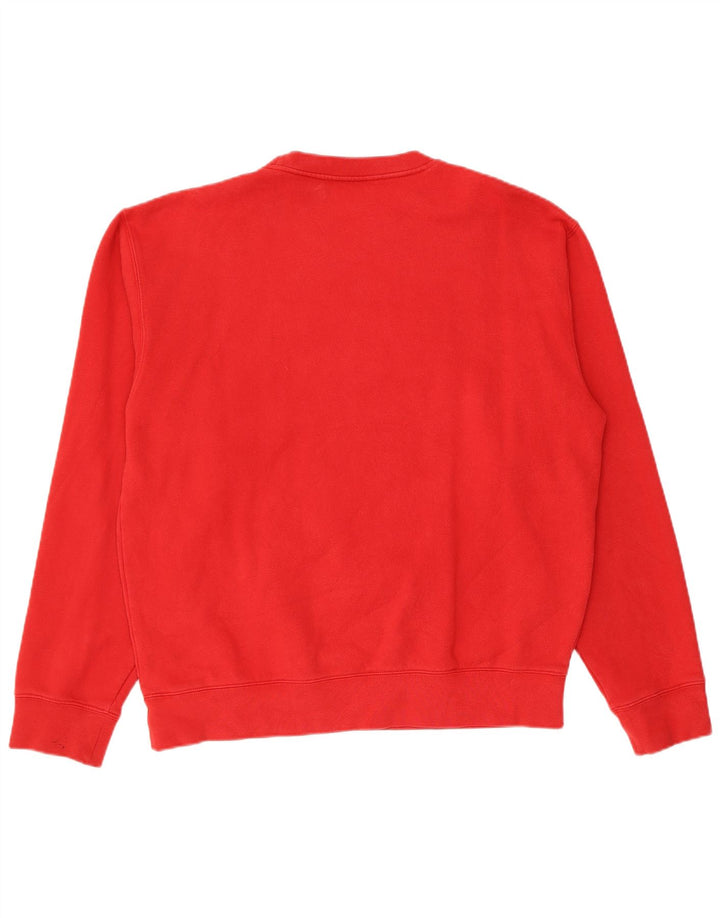 Fila Homme Graphic Sweatshirt Jumper Large Rouge Coton