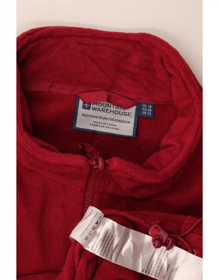 Mountain Warehouse Veste polaire doublée pour femme UK 18 XL Bordeaux Polyester