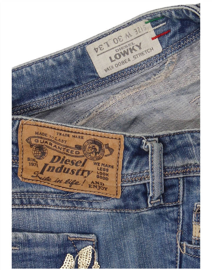 DIESEL Jean Lowky Droit Femme W30 L29 Bleu Coton
