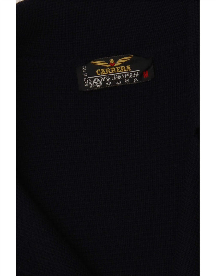 Carrera Homme Cardigan Double Boutonnage Laine Vierge Bleu Marine Moyen