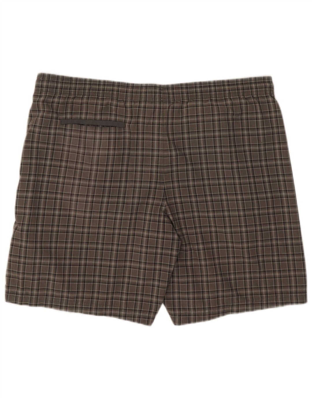 Adidas Short de bain pour homme en polyester à carreaux gris